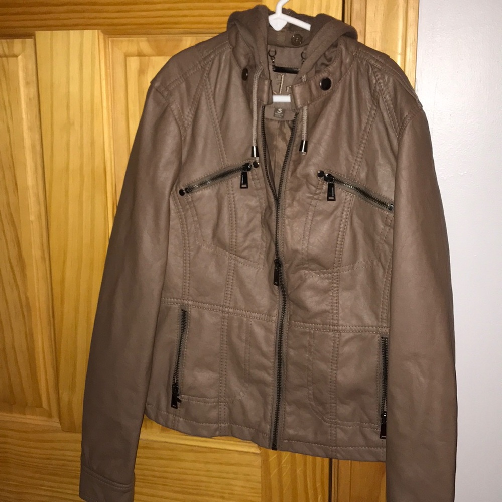 Brown leather jacket